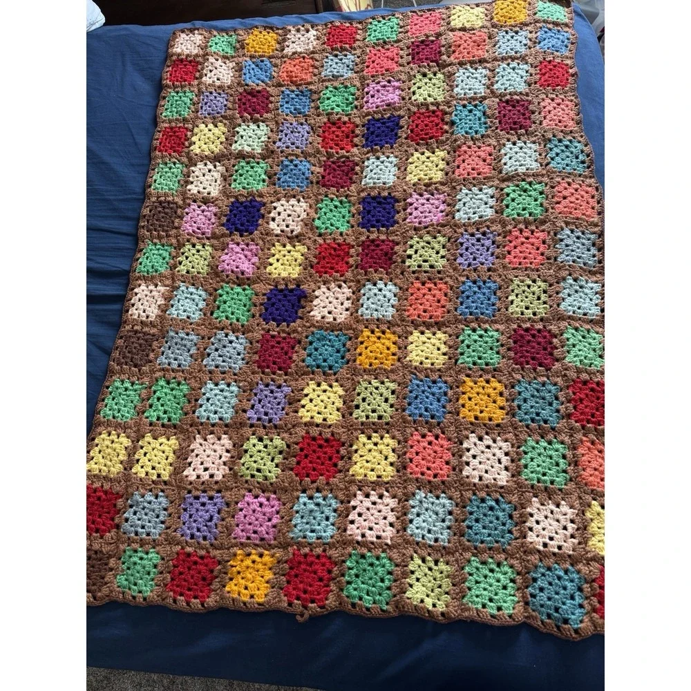 Vintage? Crotchet Throw Blanket Afghan